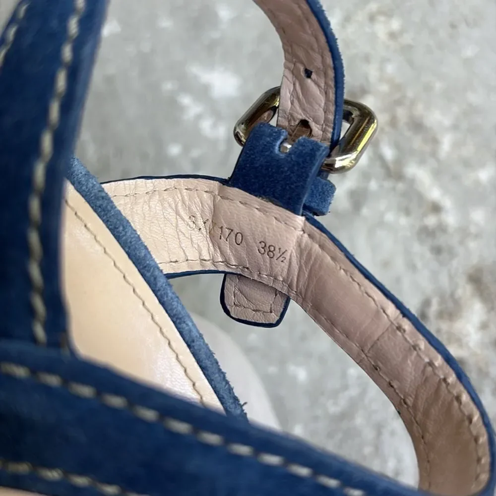 Prada suede and rope wedges